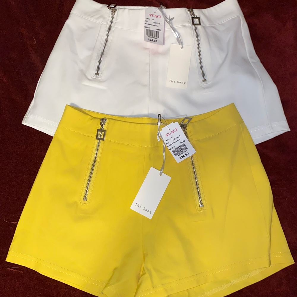 High waist zipper shorts NWT Bundle